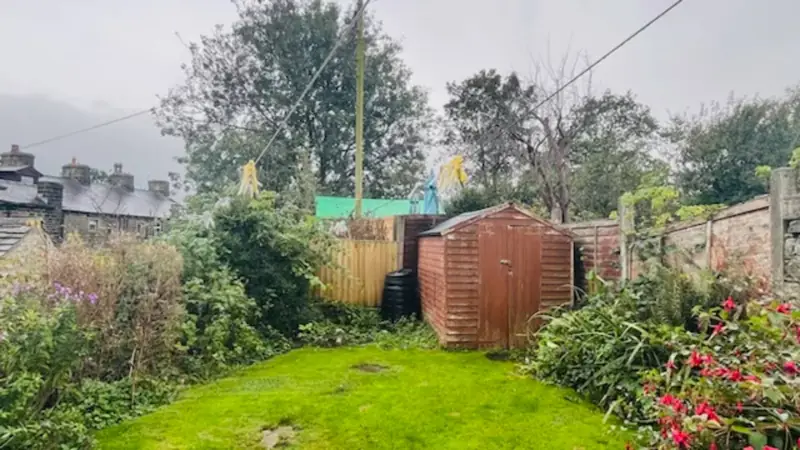 The private back garden at Spring Cottage