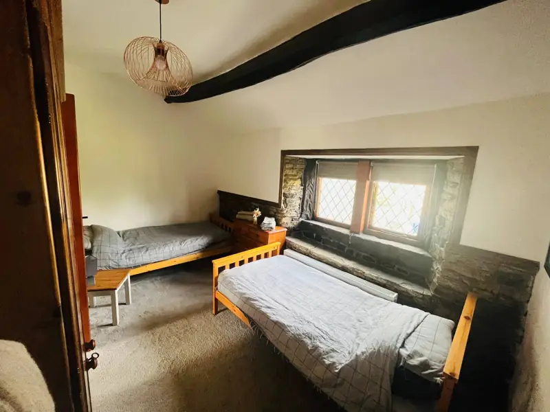 The twin bedroom with two single beds