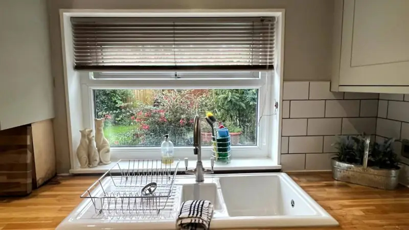 Kitchen sink overlooking the garden